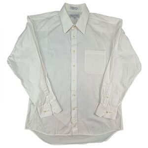 Christian Dior- 100%‎ Cotton Dress Shirt- Pure White- Size 16- Like New!!